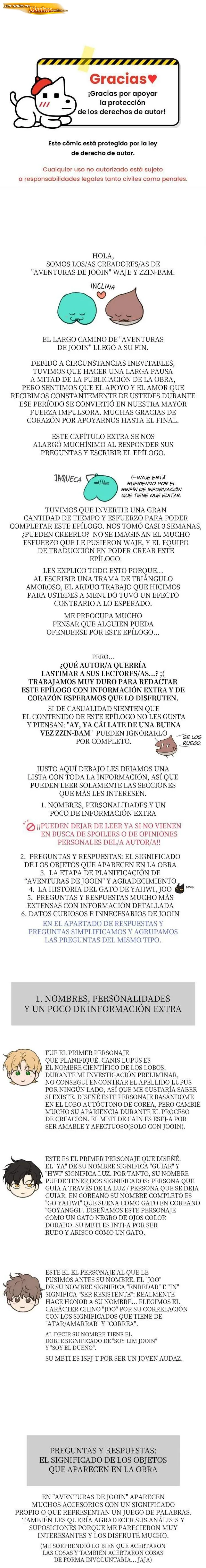 Aventuras de Jooin Capítulo 107.5 Notas - página 1