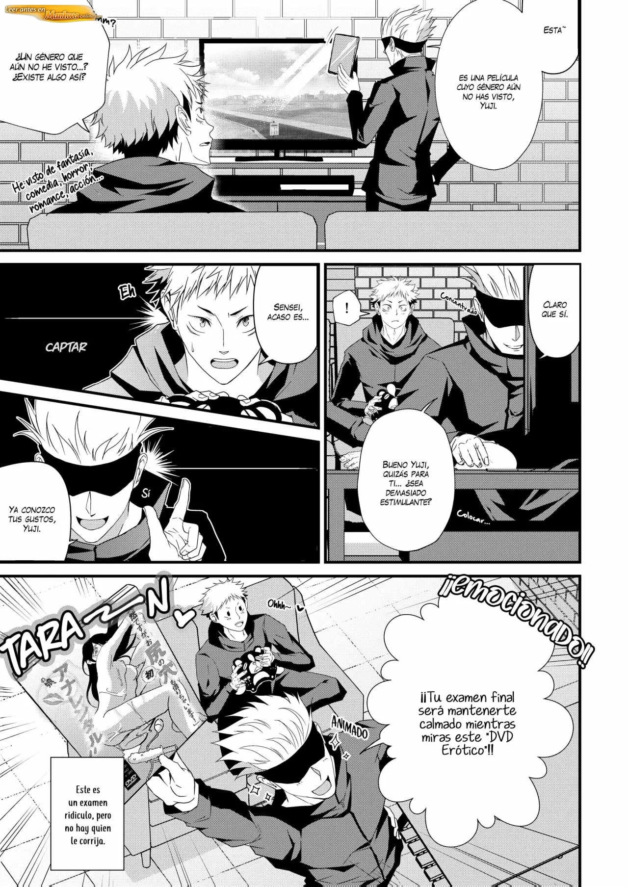 Jujutsu Kaisen Doujinshis +18 BL Jujutsu Kaisen dj – El Examen Final (SECRETO) de Gojo-sensei - página 4