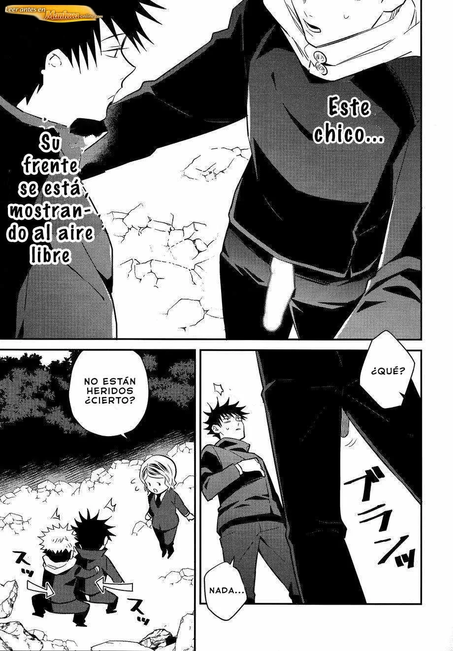 Jujutsu Kaisen Doujinshis +18 BL Jujutsu Kaisen dj – Estoy en medio de una misión pero el XXXX de mi compañero está a la vista - página 8