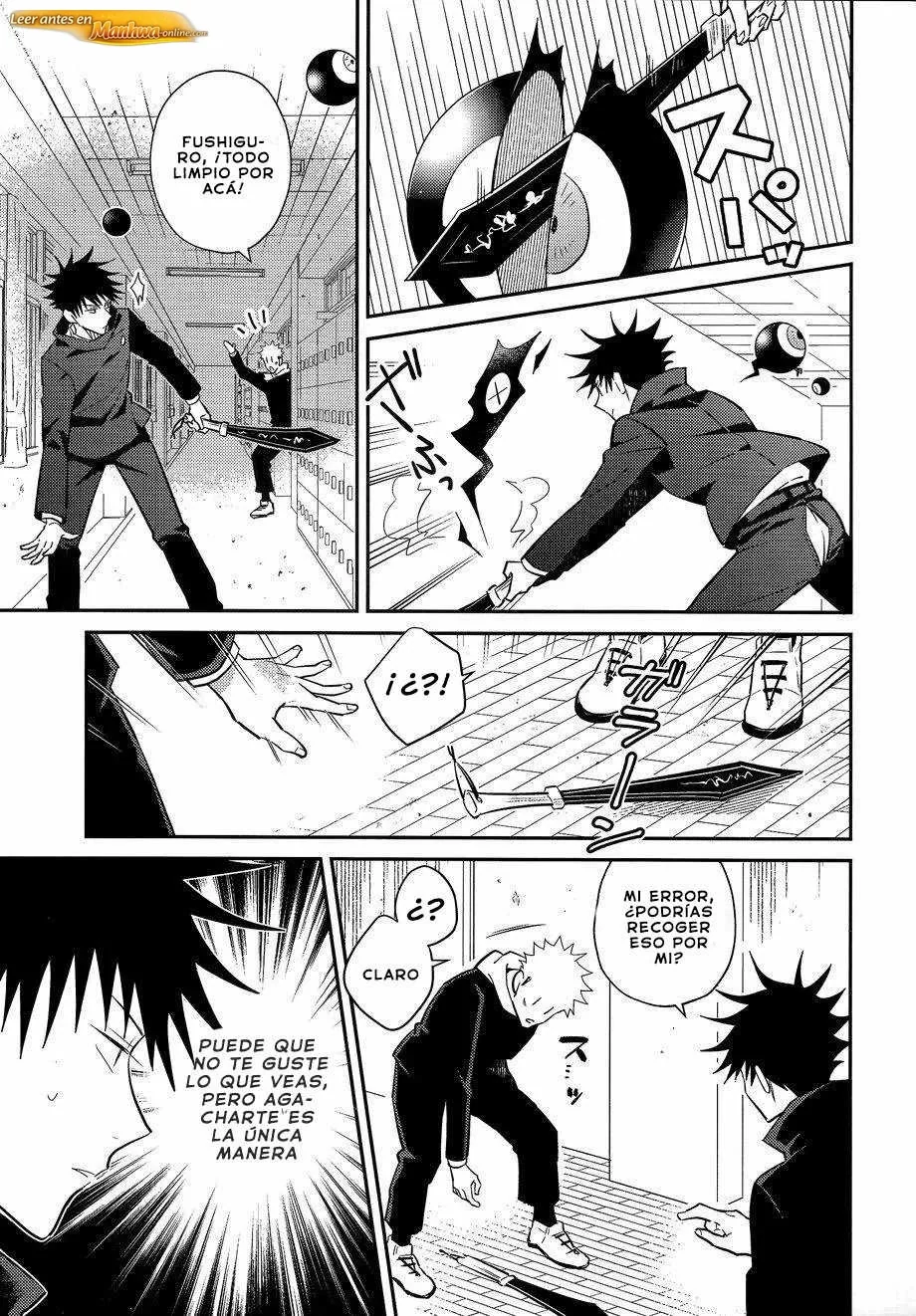 Jujutsu Kaisen Doujinshis +18 BL Jujutsu Kaisen dj – Estoy en medio de una misión pero el XXXX de mi compañero está a la vista - página 14
