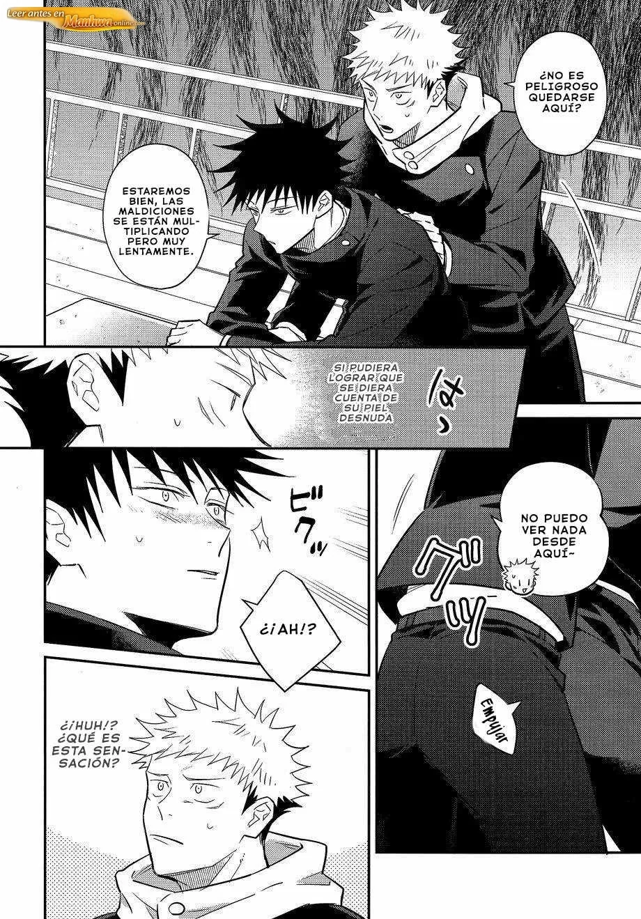 Jujutsu Kaisen Doujinshis +18 BL Jujutsu Kaisen dj – Estoy en medio de una misión pero el XXXX de mi compañero está a la vista - página 21