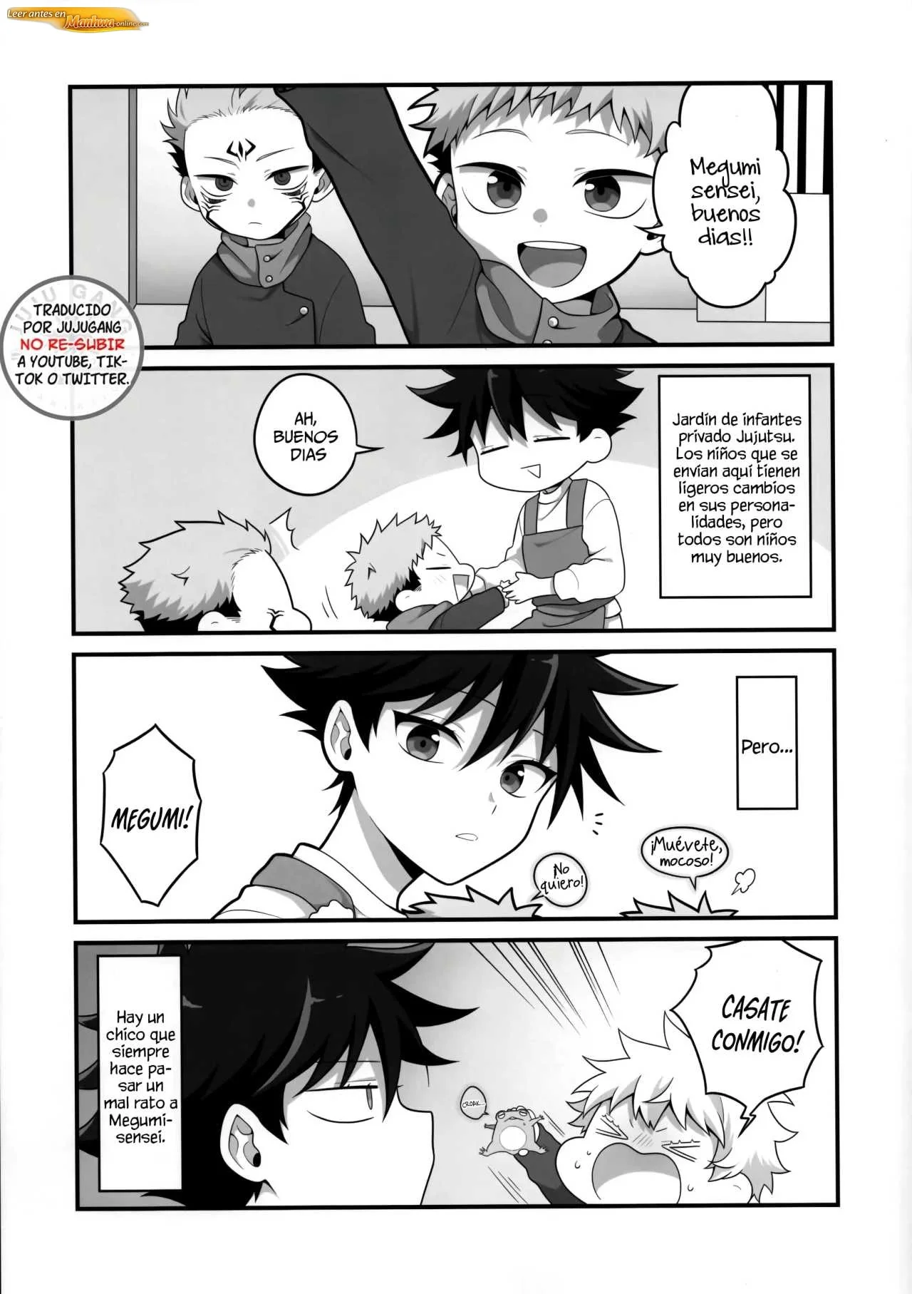 Jujutsu Kaisen Doujinshis +18 BL Jujutsu kaisen DJ Megumi-sensei, Por favor Cásate Conmigo - página 4