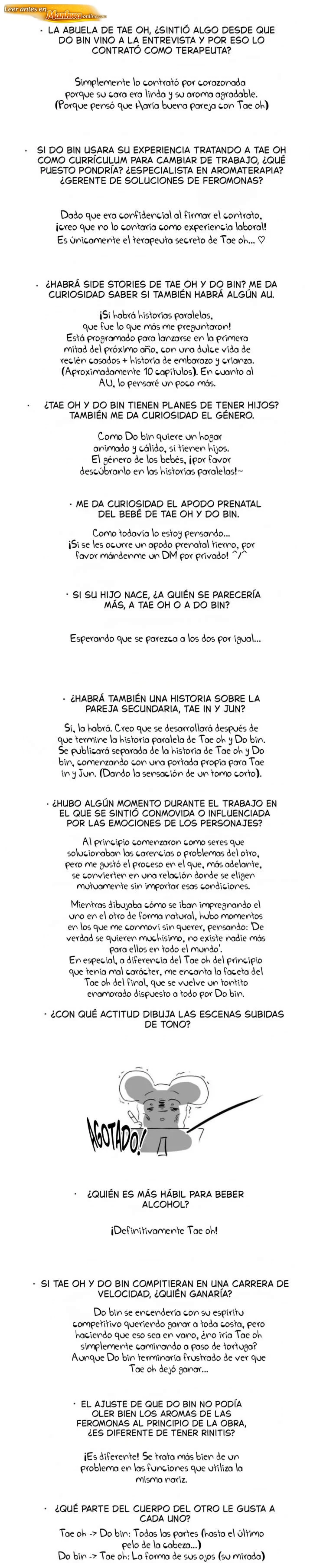 La manera en que tu aroma me afecta Capítulo 90.5 Notas - página 2