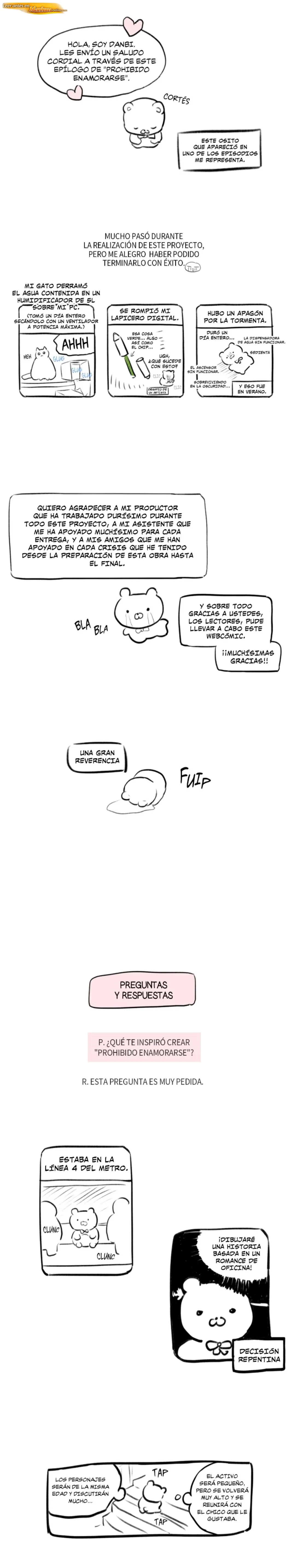 Prohibido Enamorarse Capítulo 64.5 Notas - página 1