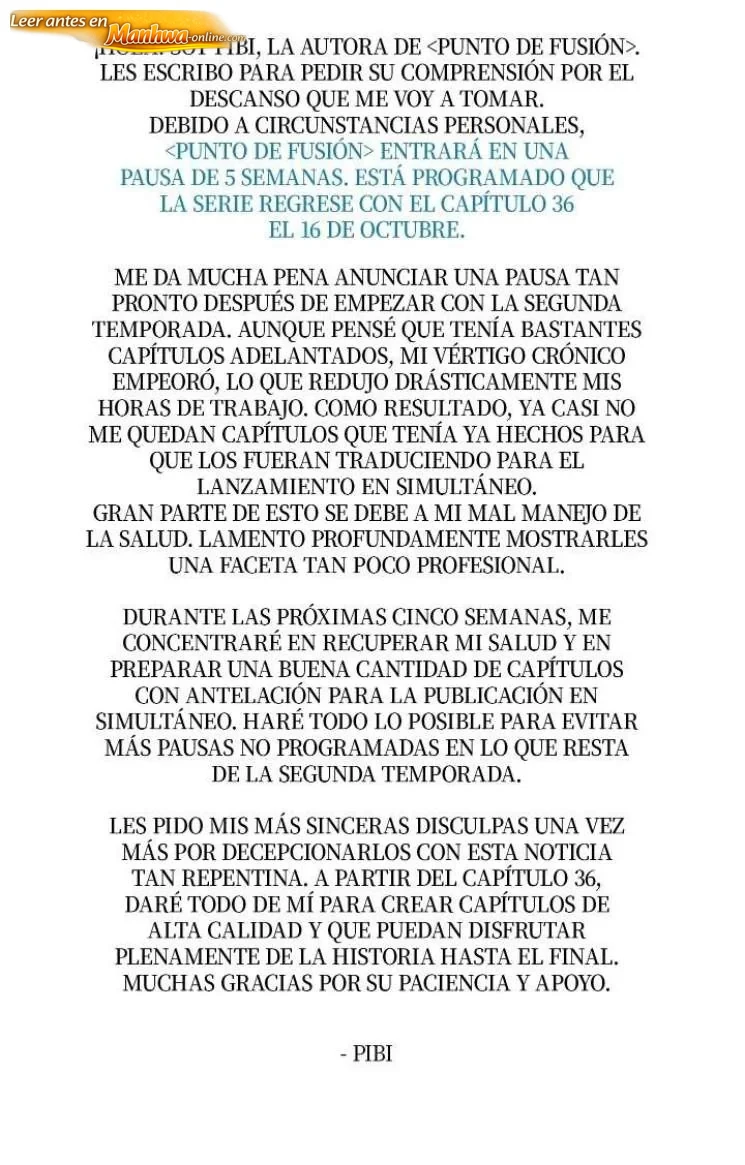 Punto de Fusión Capítulo 35.5 - página 1