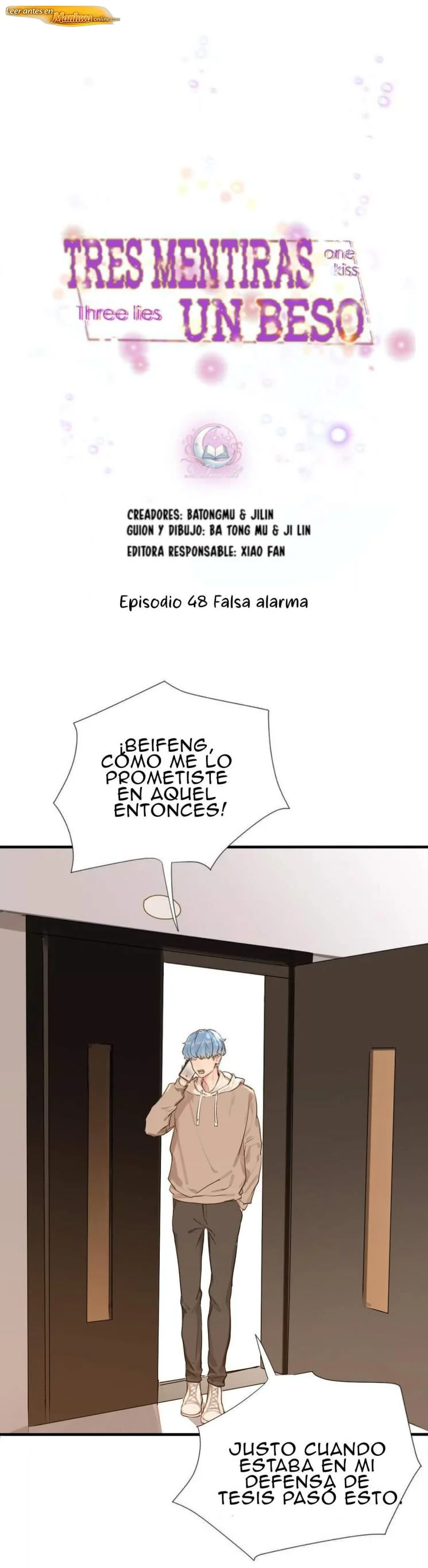Tres mentiras, un beso Capítulo 48 - página 1